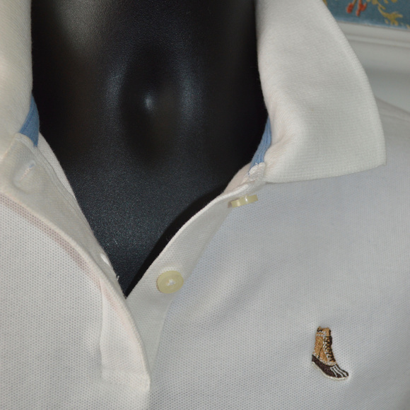 LL Bean Other - LL Bean Polo Shirt 100 Years Line White s/s Small